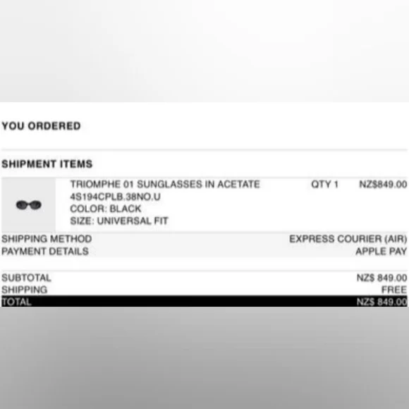 Celine Black Oval Sunglasses